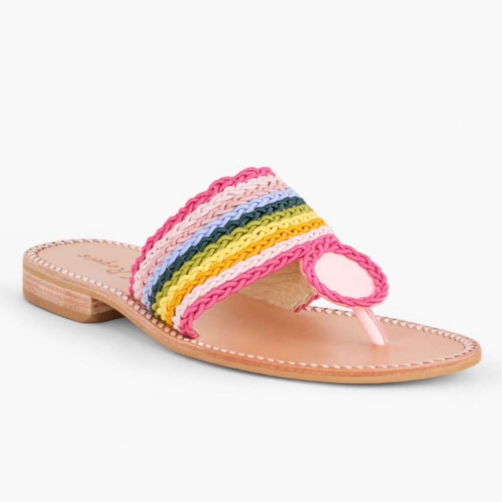 Jack Rogers Rope Sandals - Multi -Colored: Pinks, Yellow, Blue, etc. NIB Sz 8